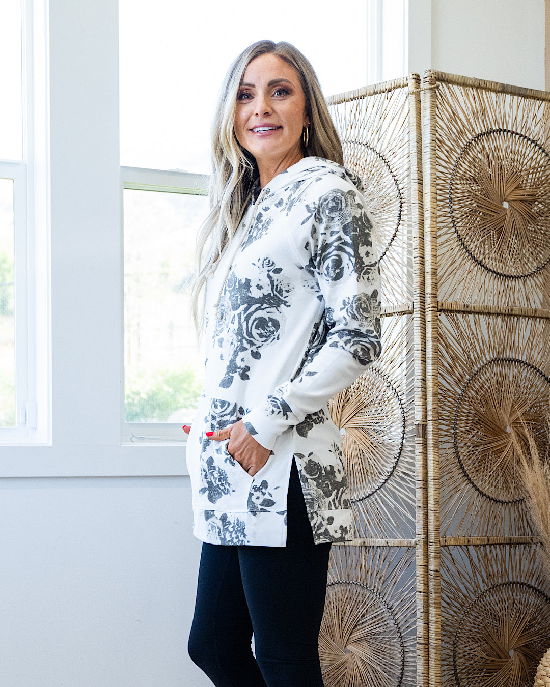 Ampersand Ave Hopelessly Devoted Sideslit Hoodie FINAL SALE Ampersand Ave