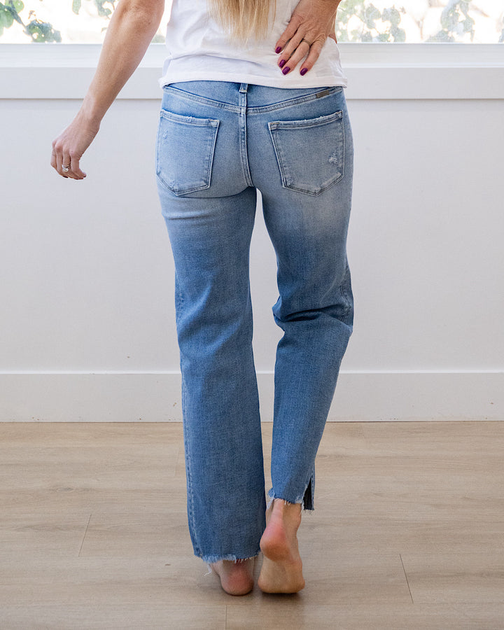 KanCan Evalina Side Slit Straight Jeans KanCan