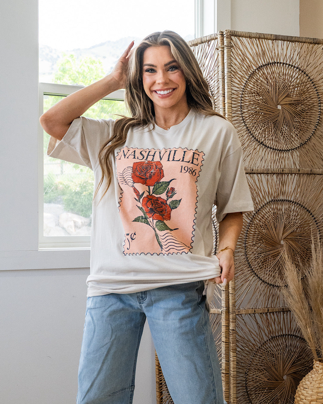 Nashville Postage Stamp Vintage Tee - Bone SALE Zutter