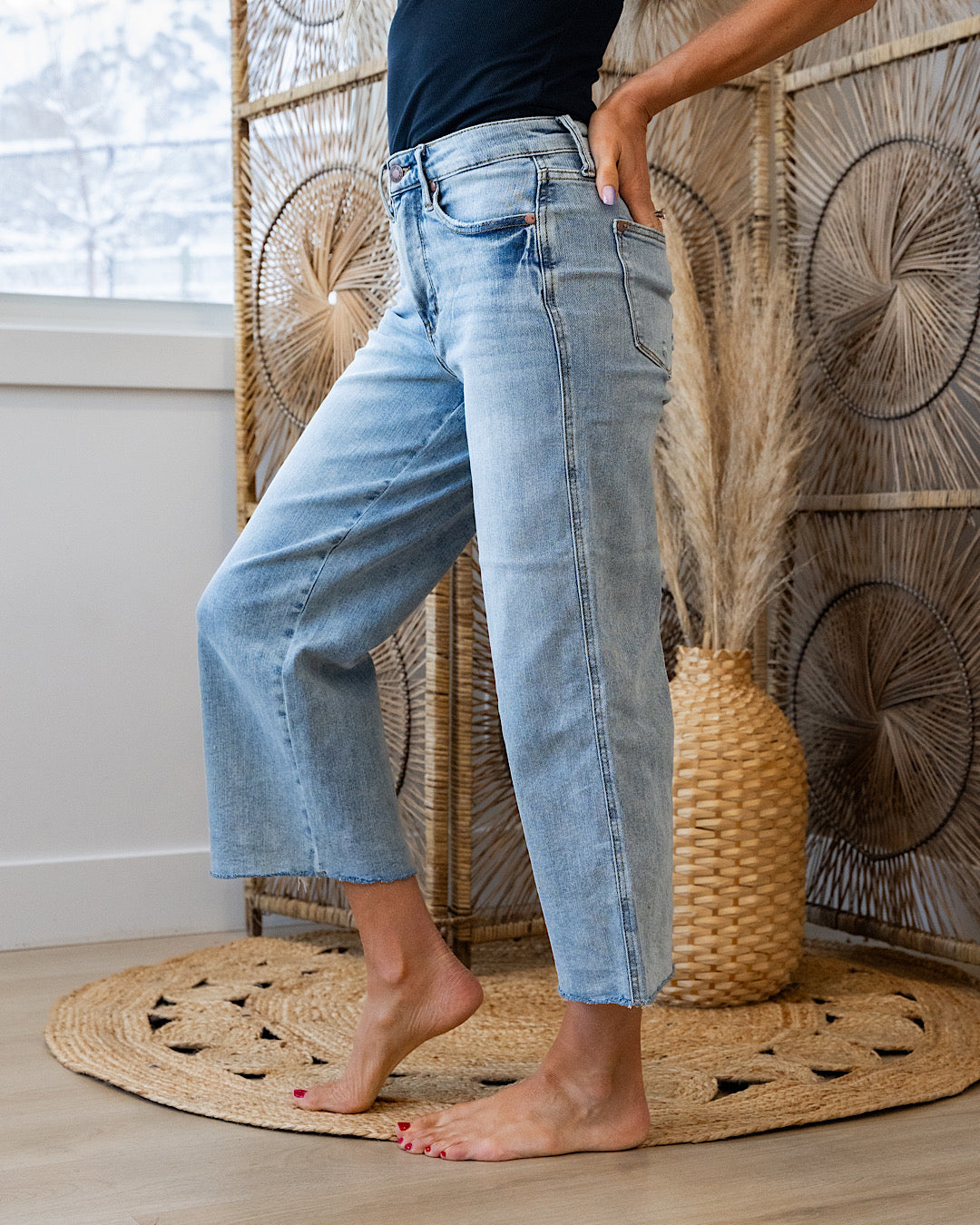 Judy Blue Donna Control Top Wide Leg Jeans Judy Blue