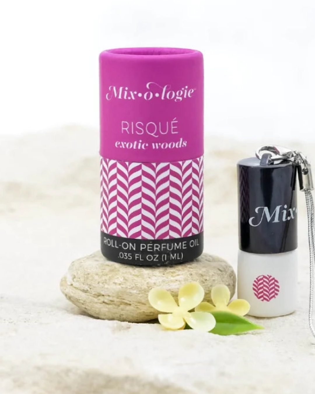 Mini Rollerball Keychain Perfume - 12 Scents Mix-o-logie Risque - Exotic Woods