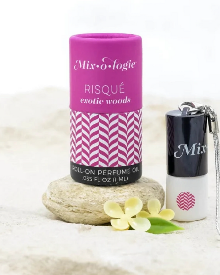 Mini Rollerball Keychain Perfume - 12 Scents Mix-o-logie Risque - Exotic Woods