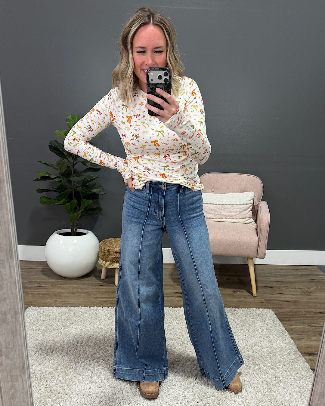 NEW! Judy Blue Hattie Front Seam Wide Leg Jeans - Short, Regular and Long Judy Blue