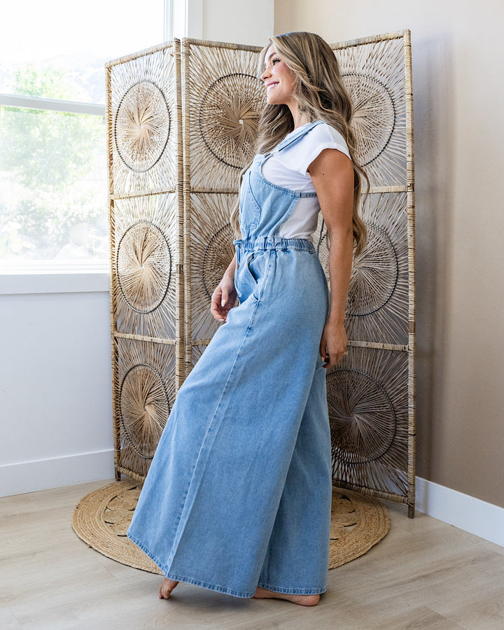 Jamie Drawstring Wide Leg Overalls Wishlist