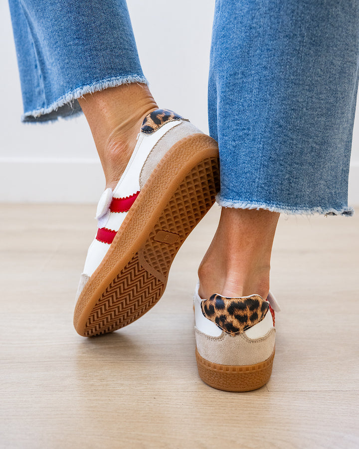 NEW! Corkys Calm Down Mary Jane Sneakers - White & Red Corkys Footwear
