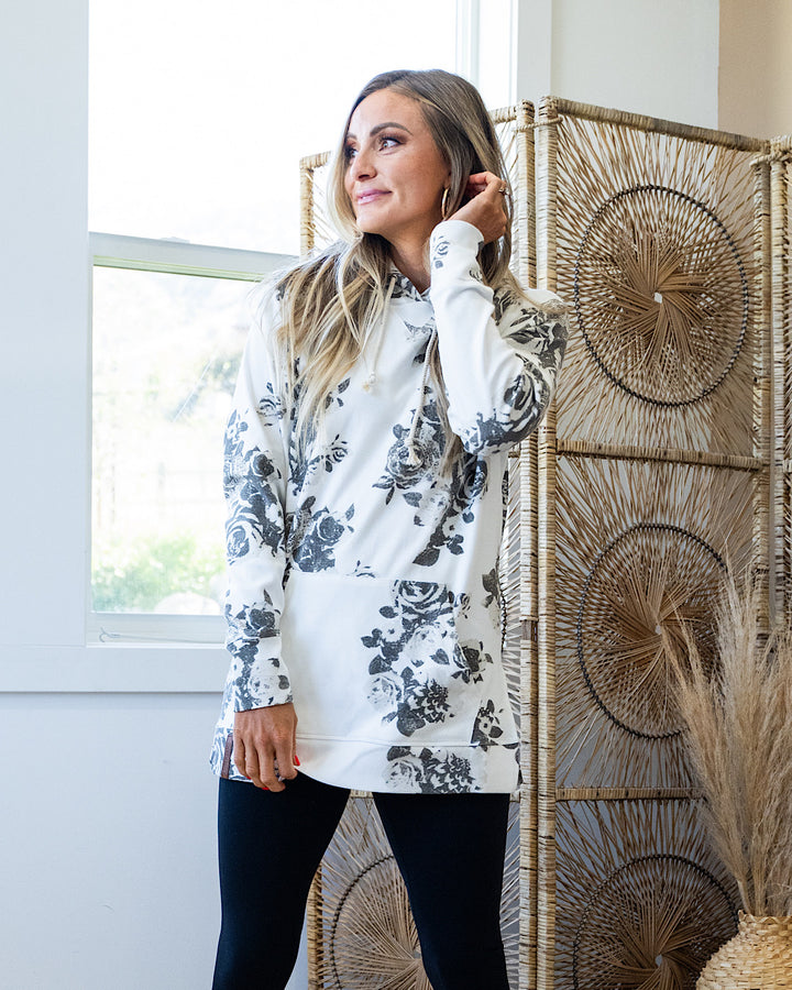 Ampersand Ave Hopelessly Devoted Sideslit Hoodie FINAL SALE Ampersand Ave