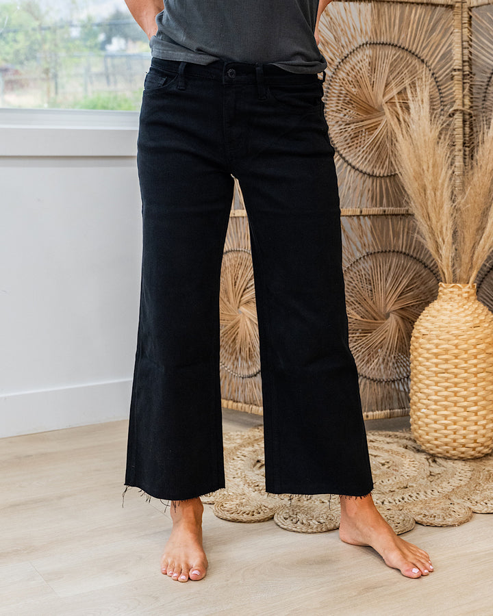 Vervet Skye Wide Leg Crop Jeans - Color Options Available! Vervet Black