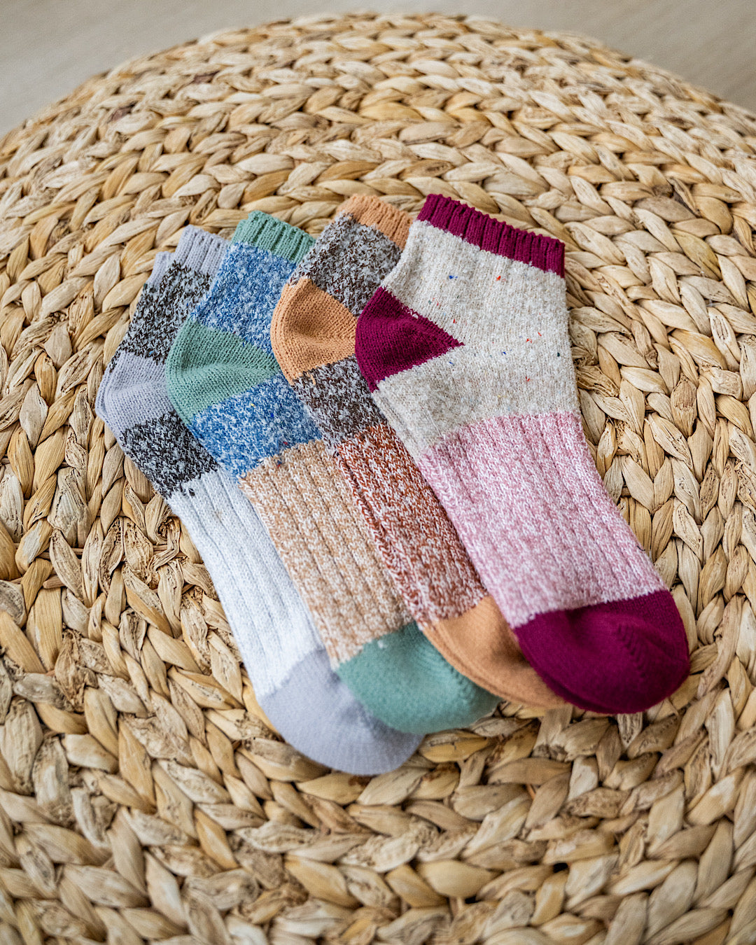 Cozy Marled Color Block Socks - 4 Options Very J