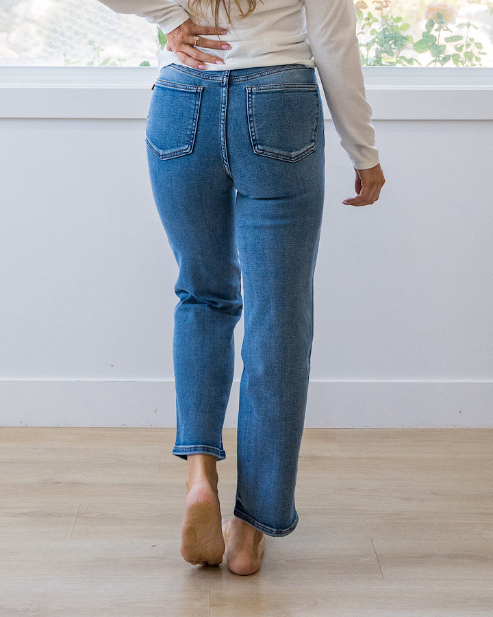 Judy Blue Keep You Non Distressed Control Top Straight Jeans Judy Blue