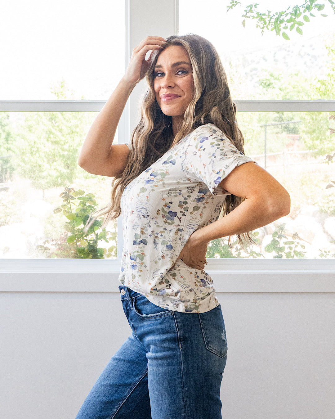NEW! Sophie V Neck Top - Olive Meadows Michelle Mae