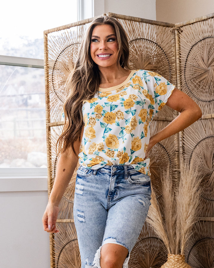 Liesel Floral Top - Yellow FINAL SALE Bibi