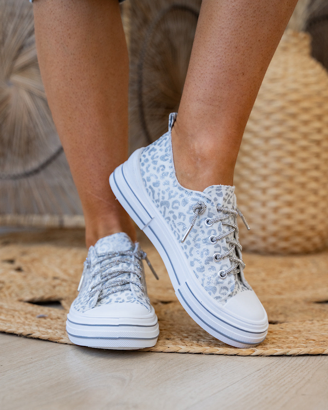 Very G Aman Sneakers - Color Options Available! Very G White Silver Leopard