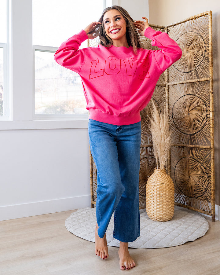 Love Pink Berry Sweatshirt FINAL SALE Tres Bien