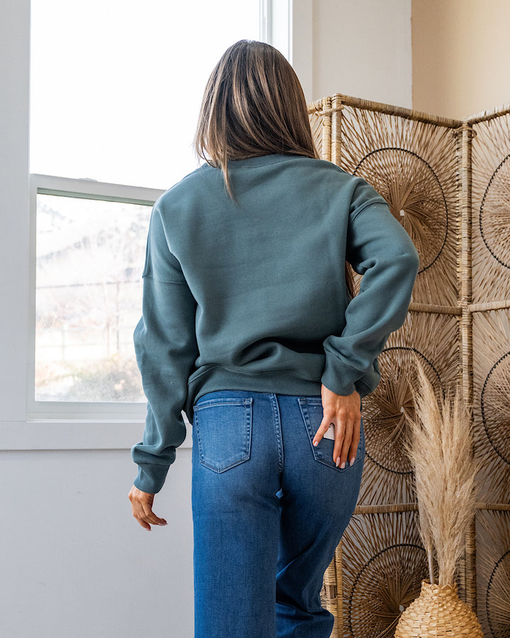 Cozy Crewneck Sweatshirt - Ash Jade Zenana