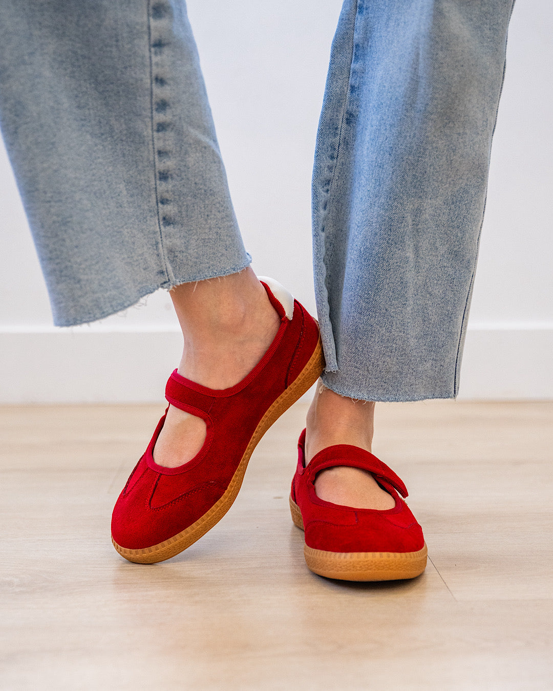 Corkys Calm Down Mary Jane Sneakers - Red Corkys Footwear