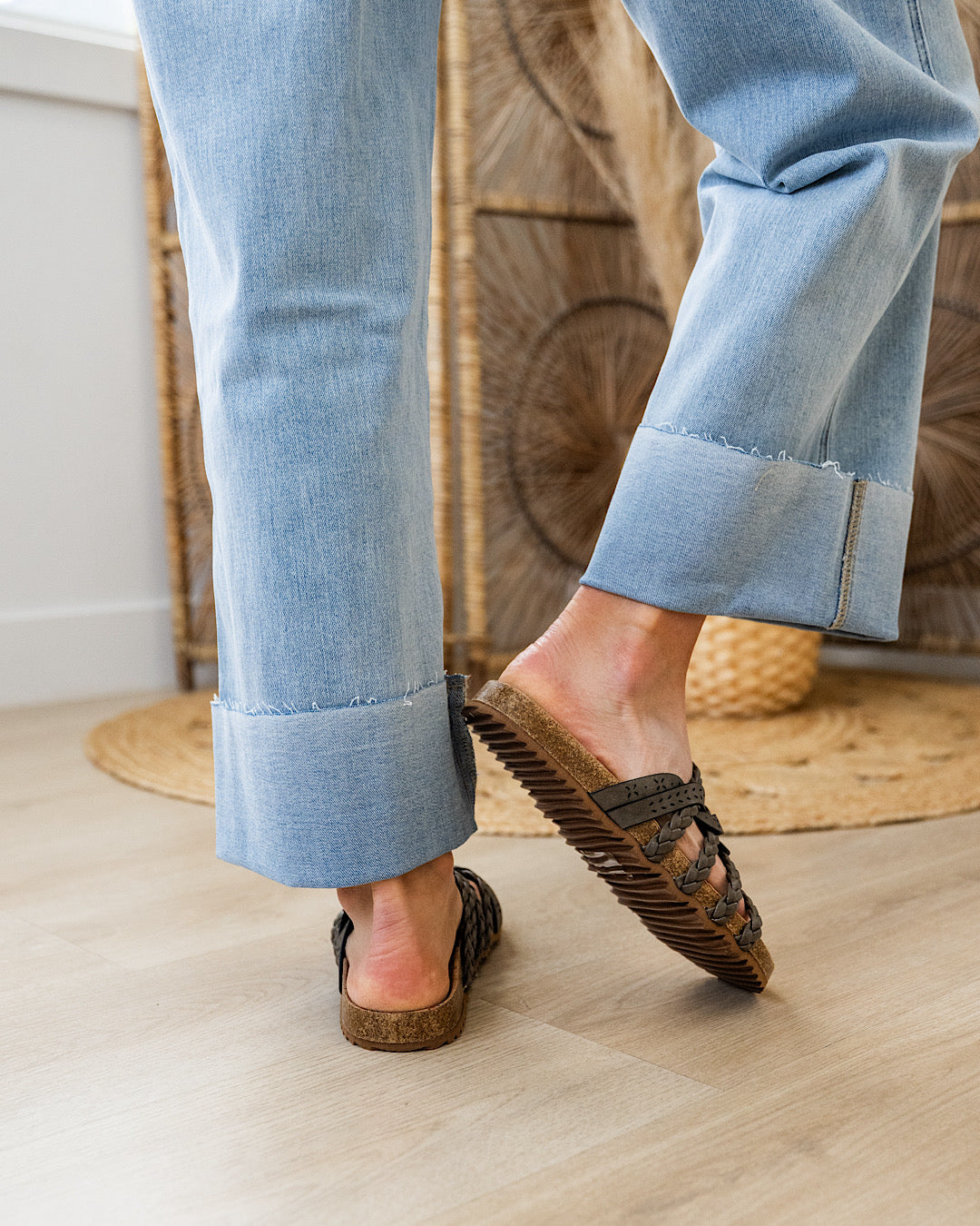 Very G Jade Criss Cross Sandals - Gray FINAL SALE Very G