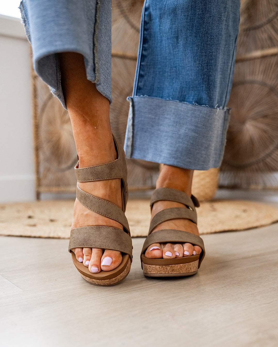 Very G Casper 2 Wedge Sandals - Tan FINAL SALE Very G