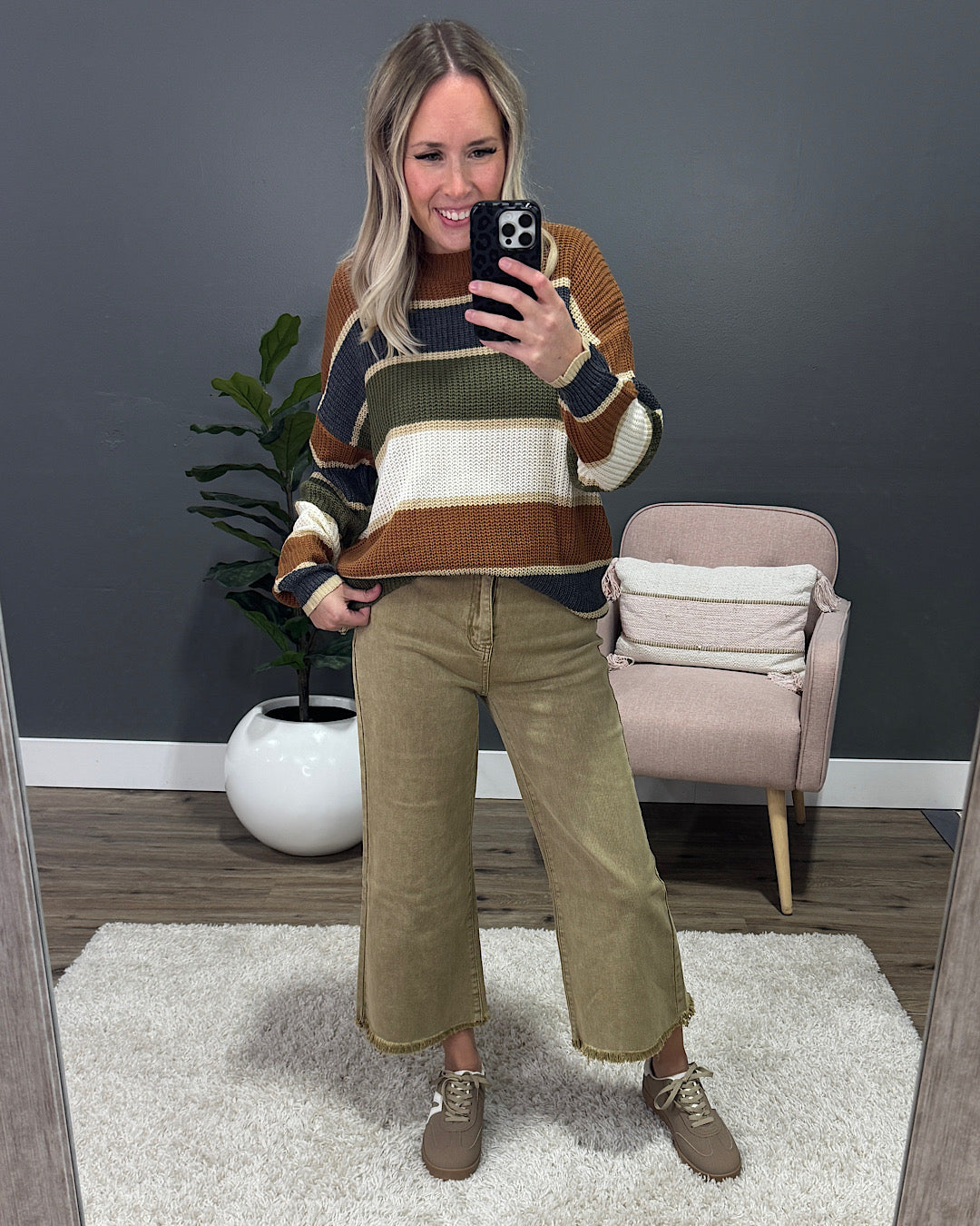 Mae Wide Leg Cropped Jeans - Light Camel Zenana