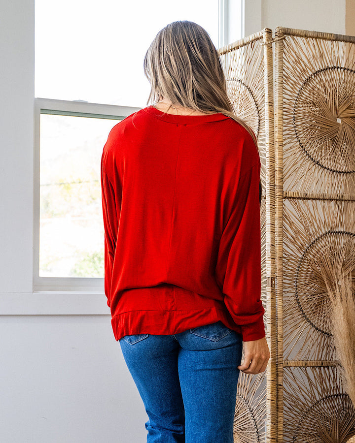 DOORBUSTER! Dolman Sleeve Top - Brick Sew In Love