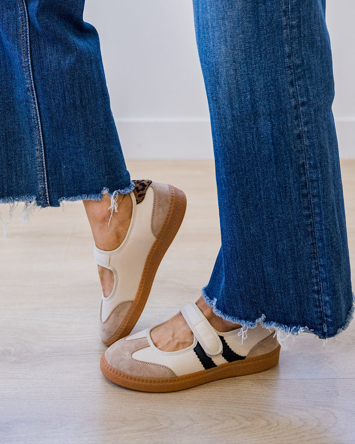 NEW! Corkys Calm Down Mary Jane Sneakers - Sand Combo Corkys Footwear