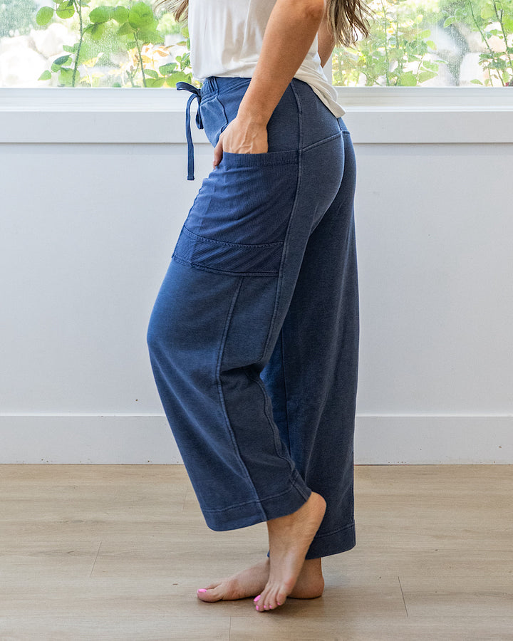 NEW! Rae Mode Terry Comfy Pants - Navy Rae Mode