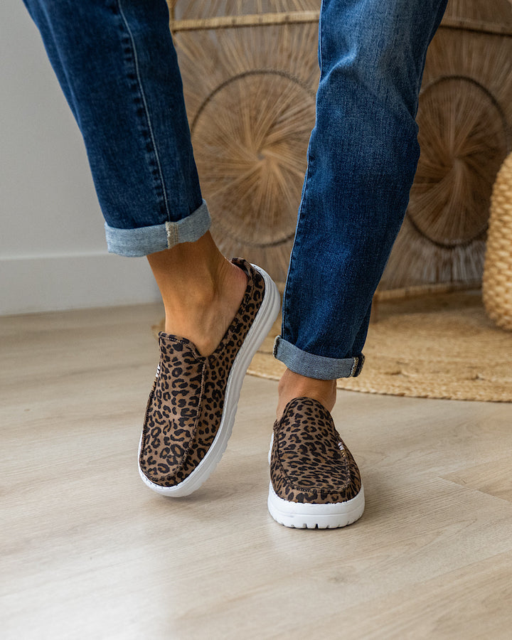 Very G Brisas Slip On Sneakers - Tan Leopard Very G