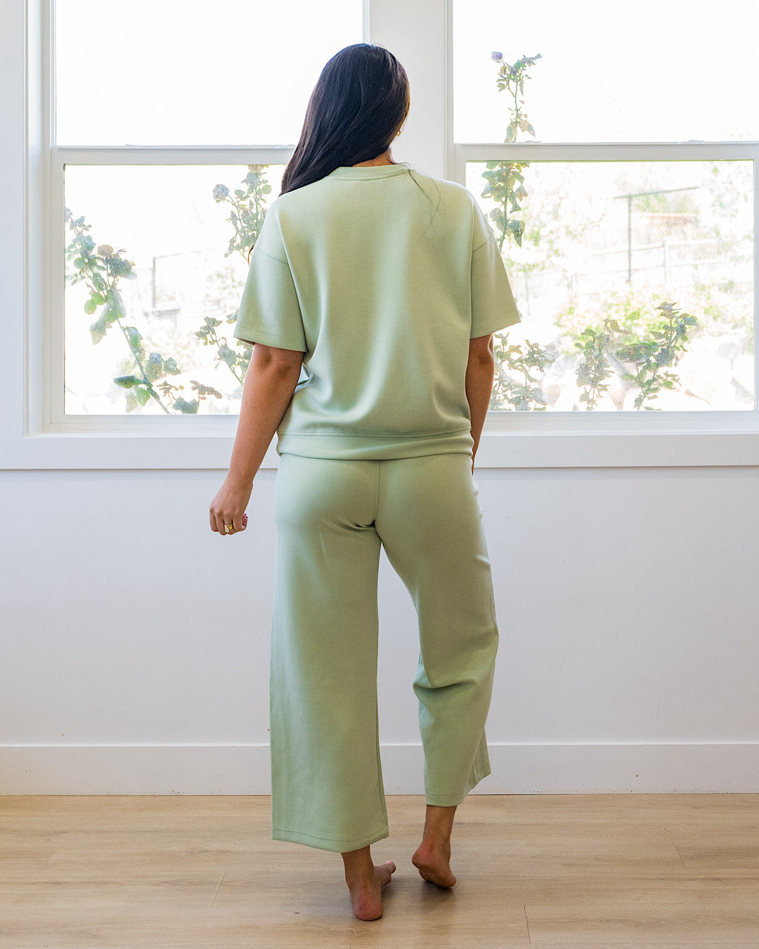 NEW! Macey Scuba Fabric Top - Pistachio Cream Rae Mode