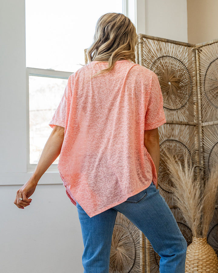 Laura Asymmetrical Top - Coral FINAL SALE Heimish