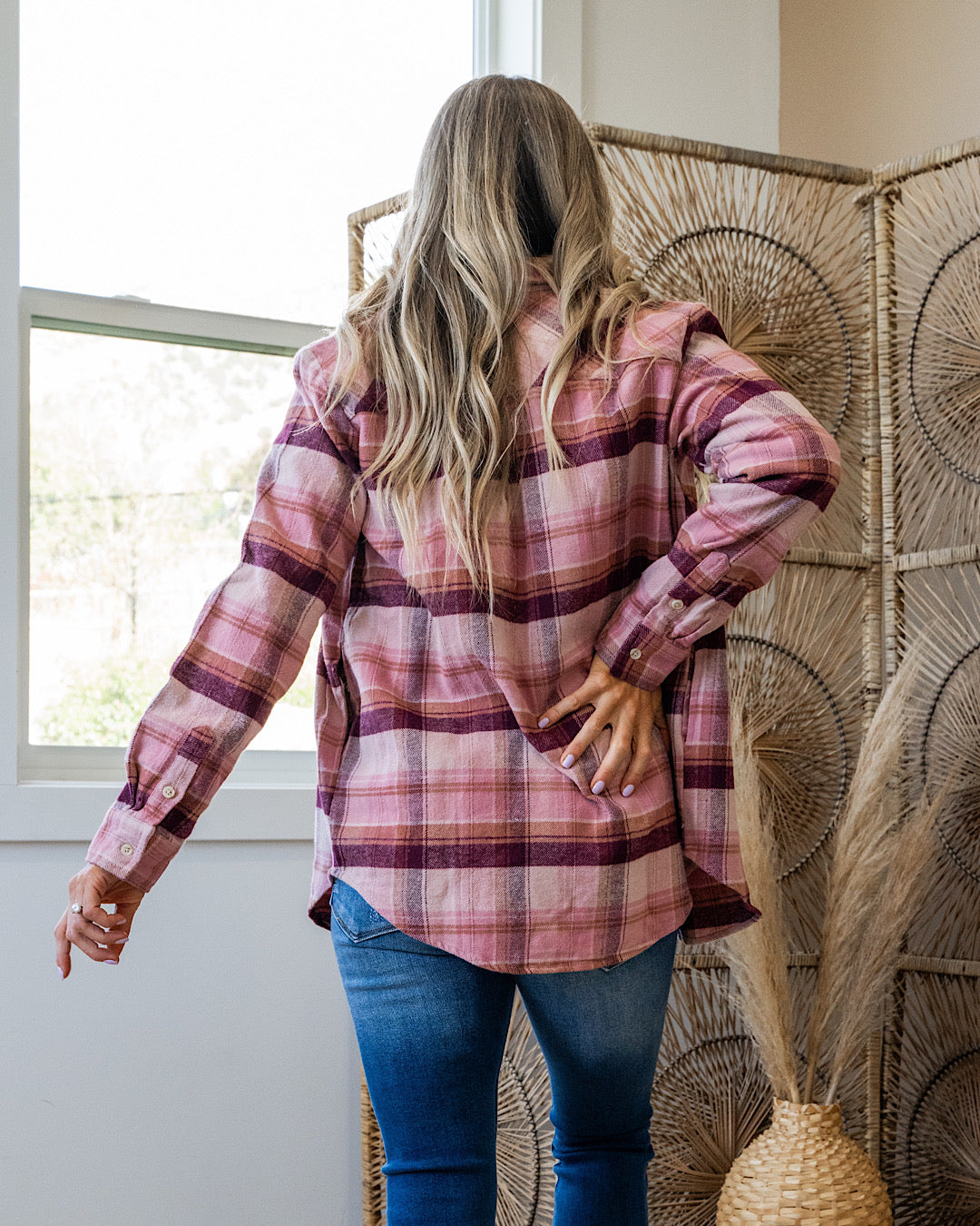 Manny Magenta Haze Plaid Flannel Top FINAL SALE Thread & Supply