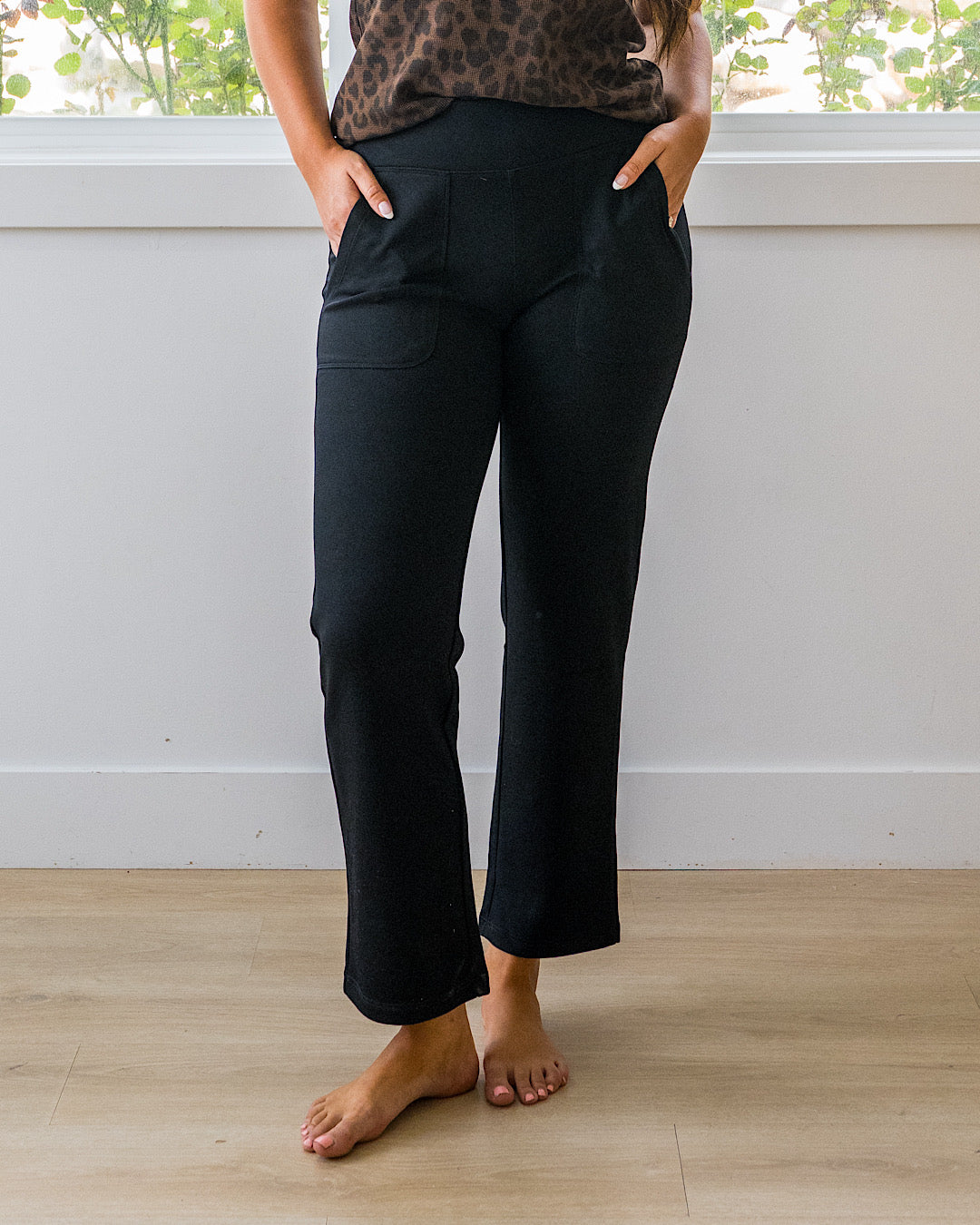 The Work Straight Pants - Black Michelle Mae