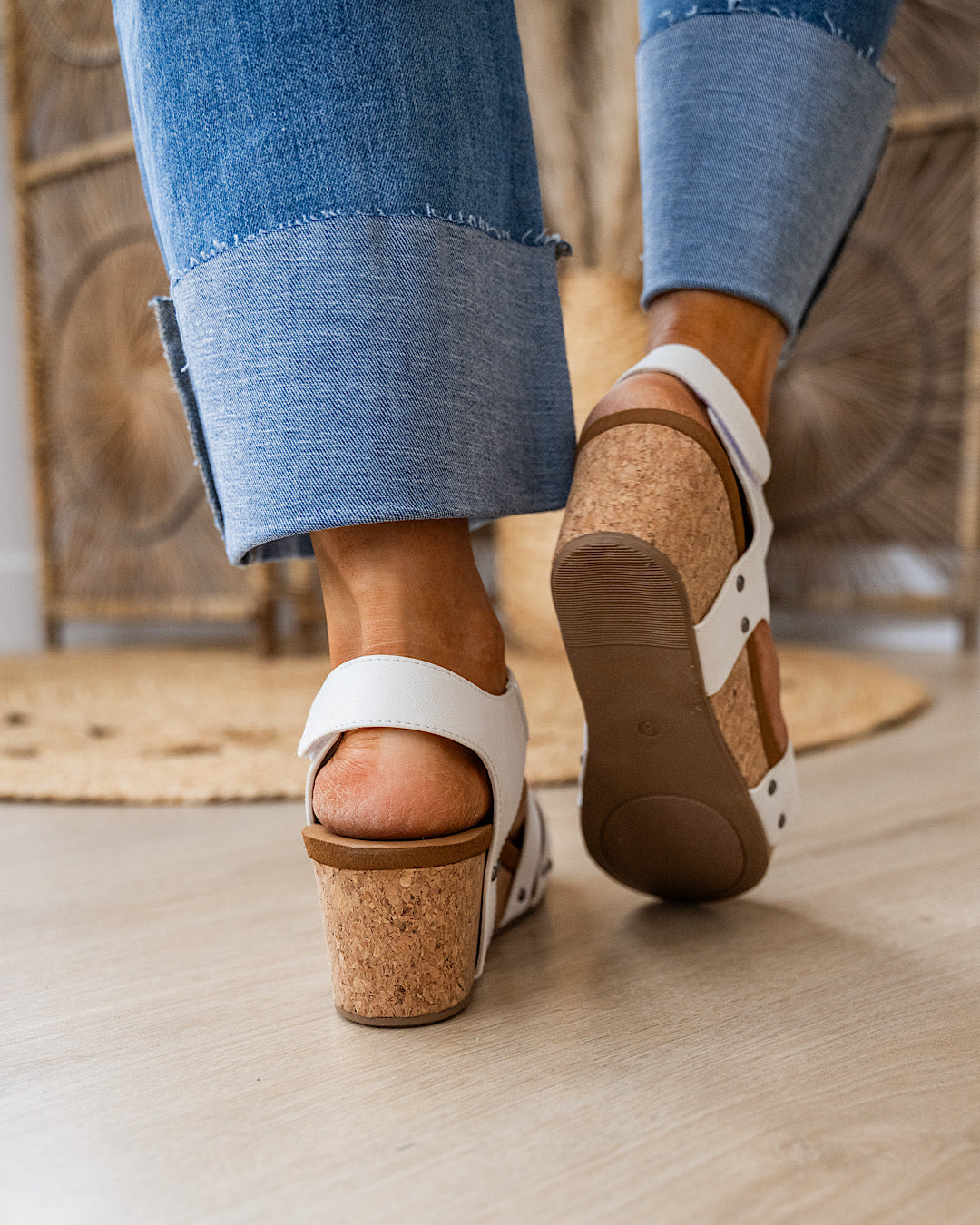 Very G Casper 2 Wedge Sandals - White FINAL SALE Very G