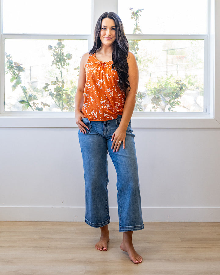 NEW! Octavia Floral Tank Top - Cinnamon PS Kate