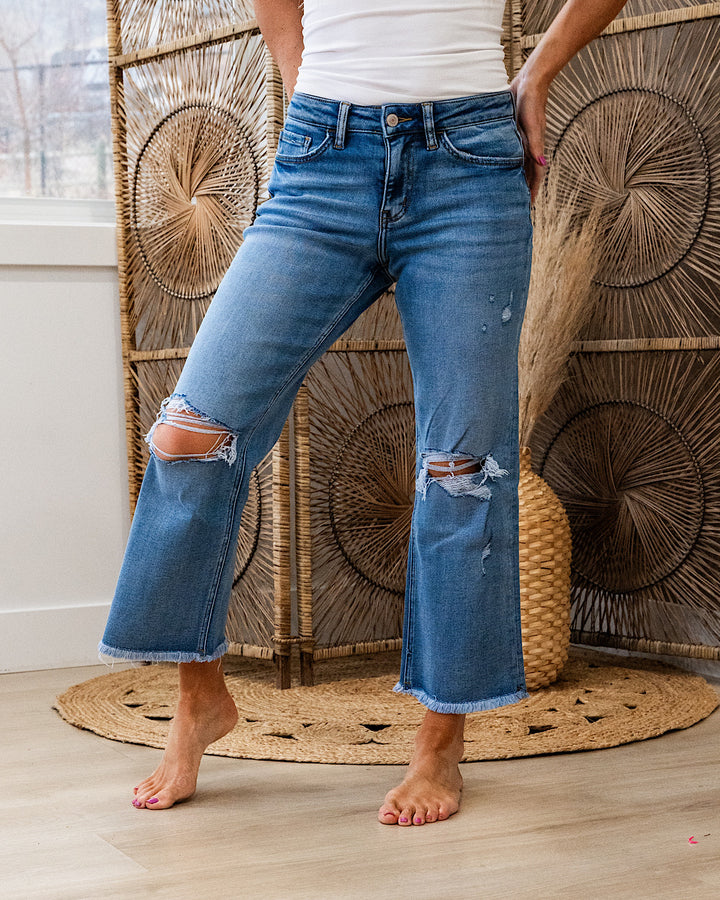 Lovervet Tia Distressed Straight Jeans Vervet