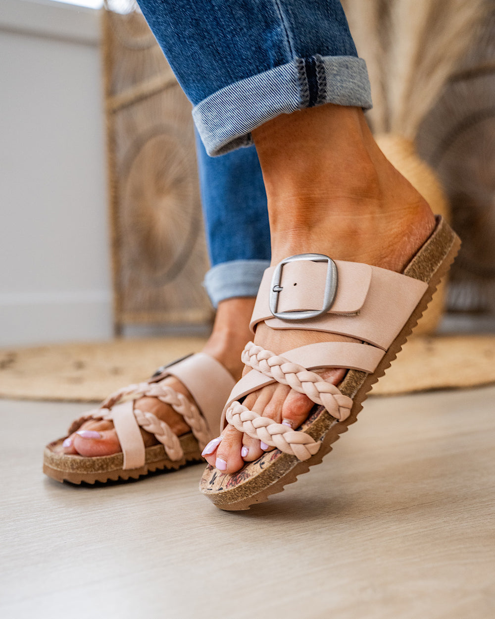 Very G Nora 3 Criss Cross Sandals - Blush FINAL SALE Very G