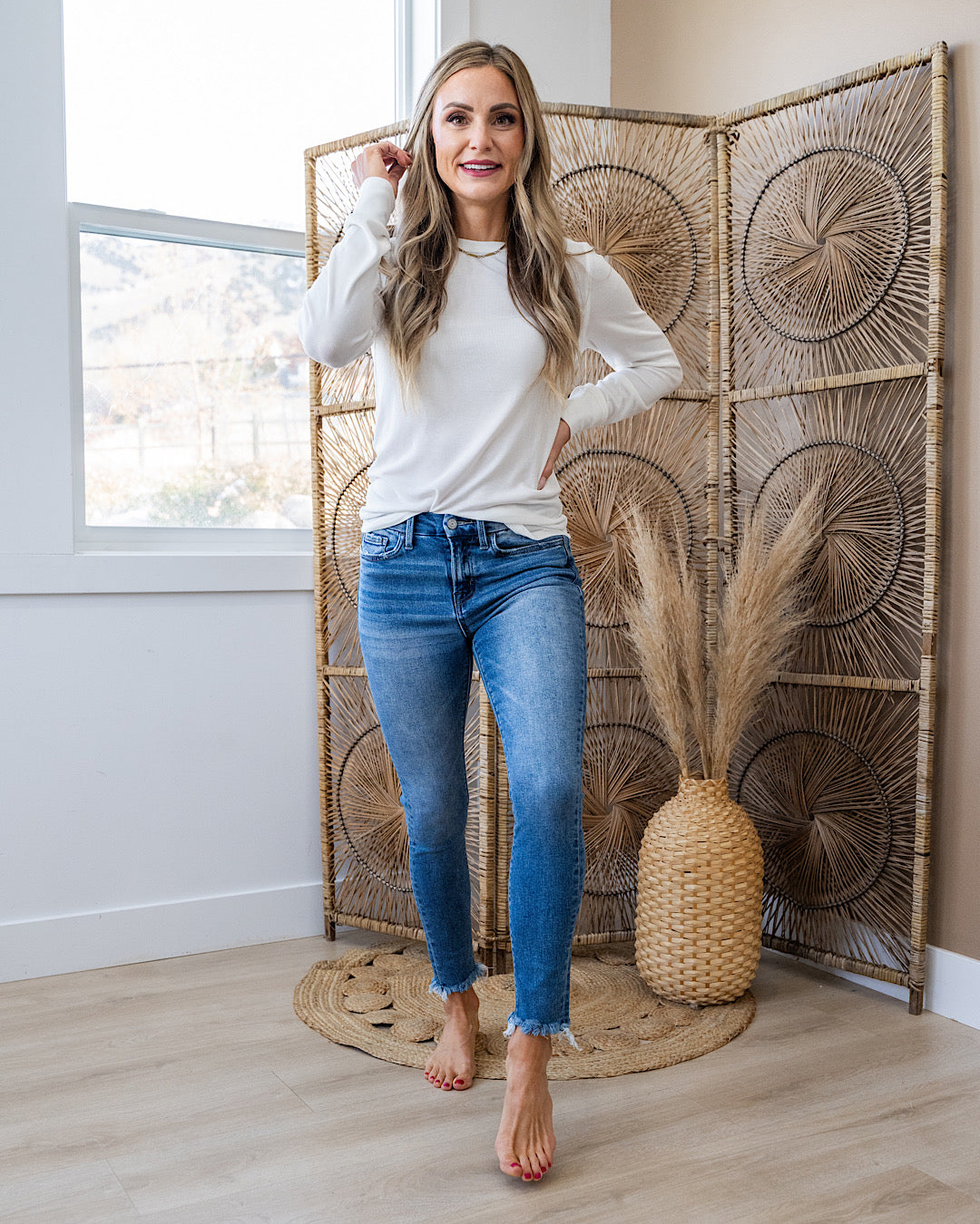 Stacy Long Sleeve Top - White Thread & Supply