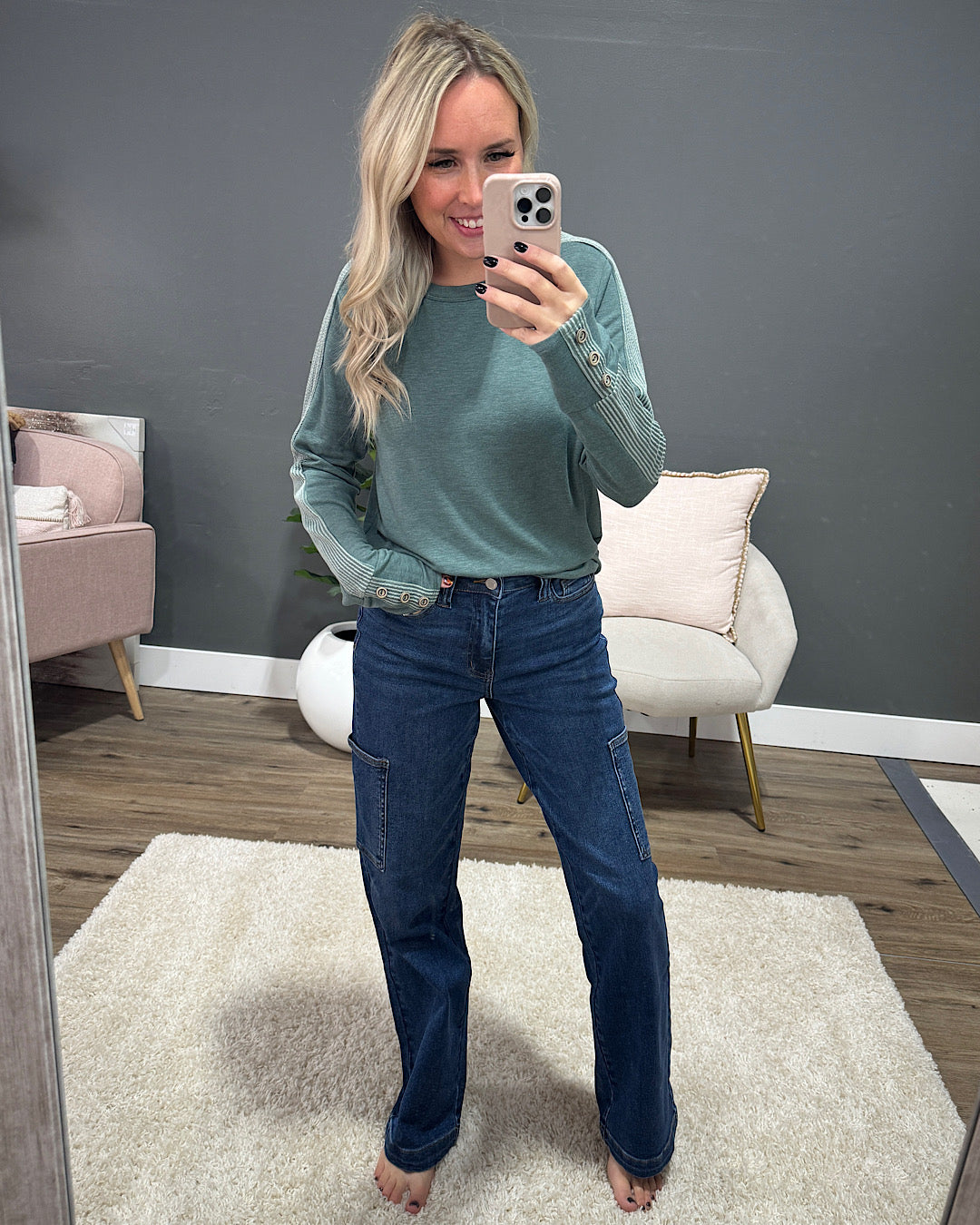 Judy Blue Lennon Wide Cargo Jeans SALE Judy Blue