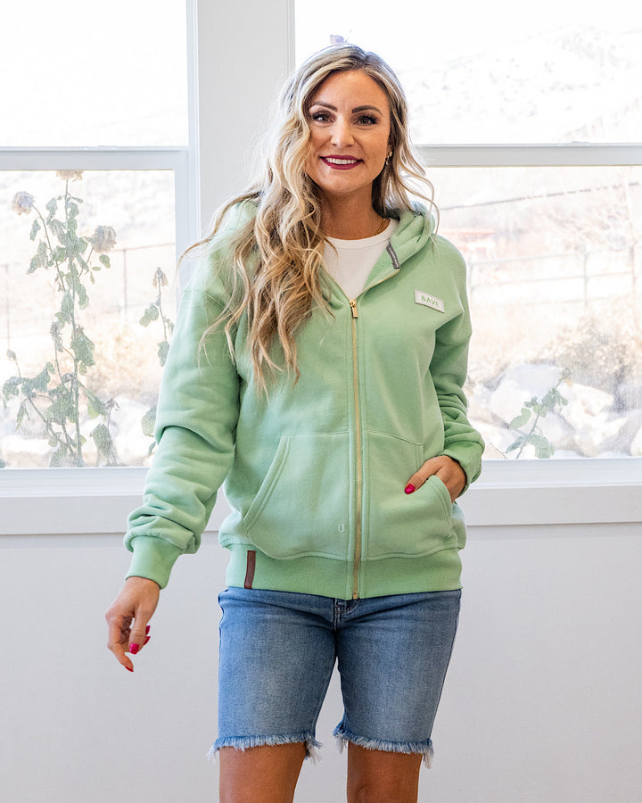 Ampersand Ave Comfort Zone FullZip Hoodie - Mint Ampersand Ave