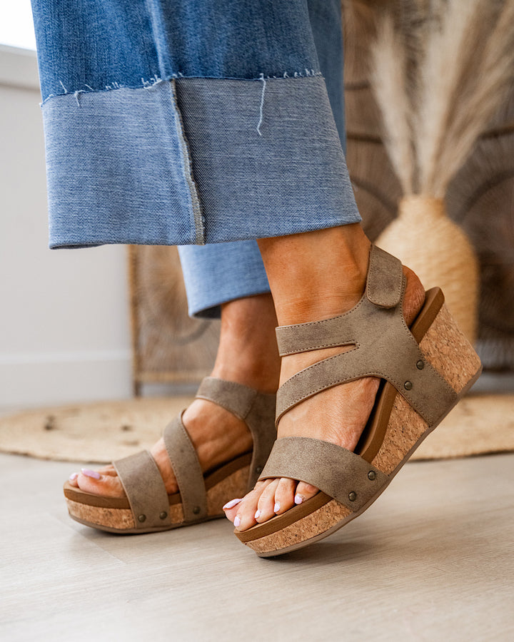 Very G Casper 2 Wedge Sandals - Tan FINAL SALE Very G
