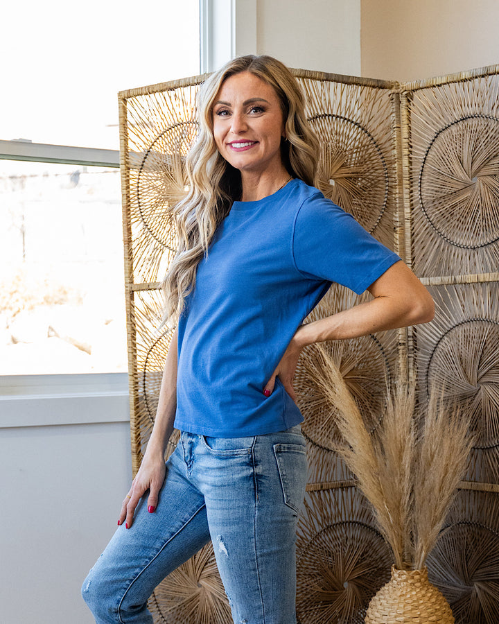 Mono B Classic Boxy Fit Tee - Blue Mono B