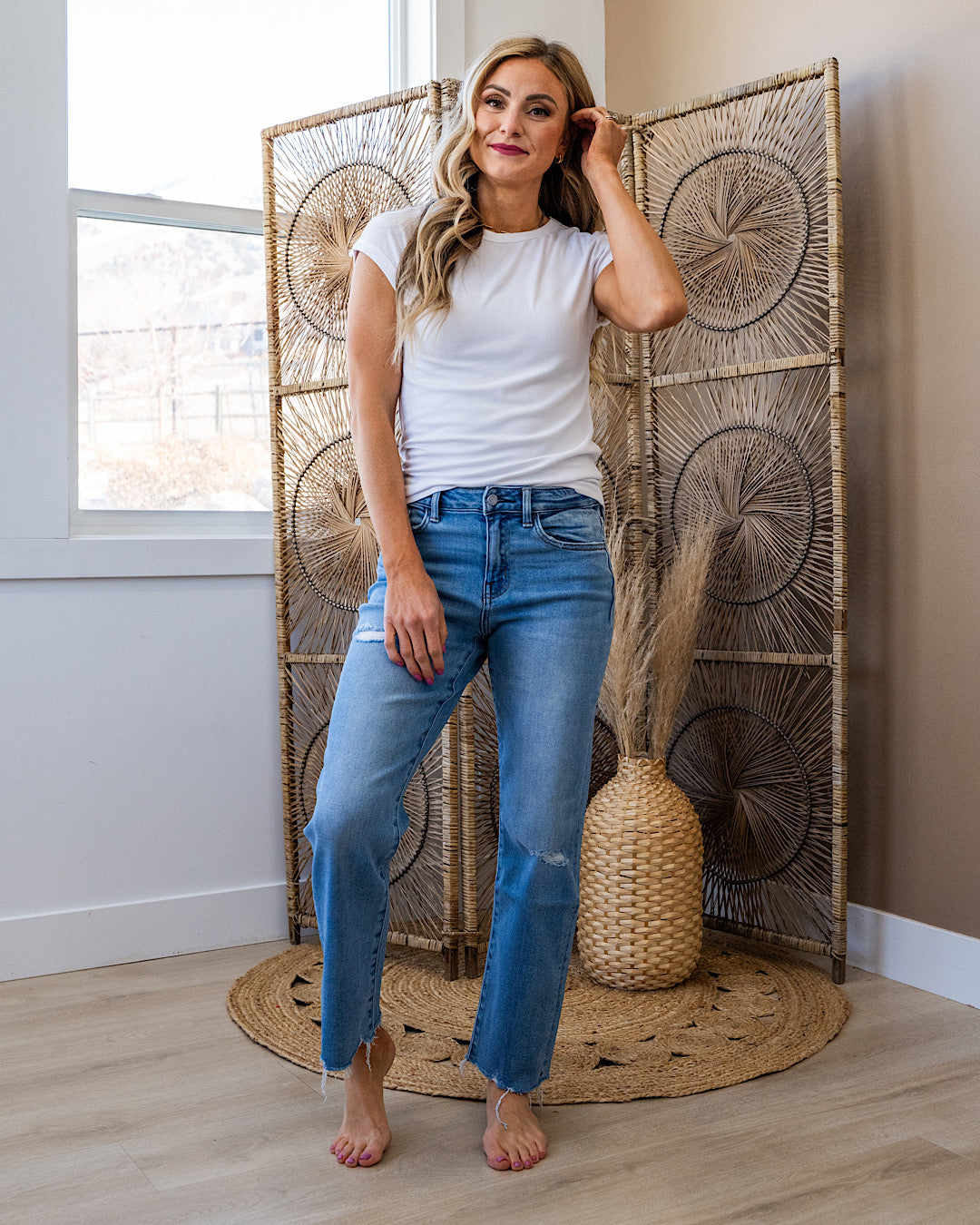 Piper Cap Sleeve Ribbed Top - Ivory Be Cool