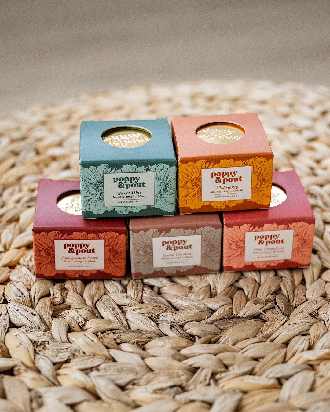 Poppy & Pout Moisturizing Lip Mask - 5 Flavors Poppy & Pout