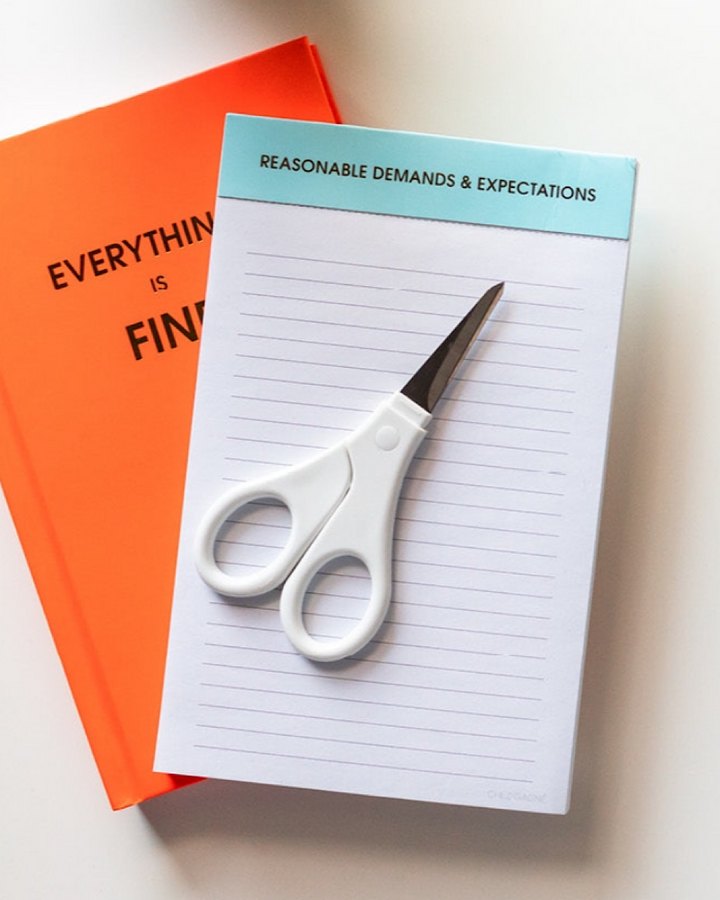 Note Pads - 5 Sayings SALE Chez Gagne One Size Aquamarine - Reasonable Demands and Expectations&nbsp;