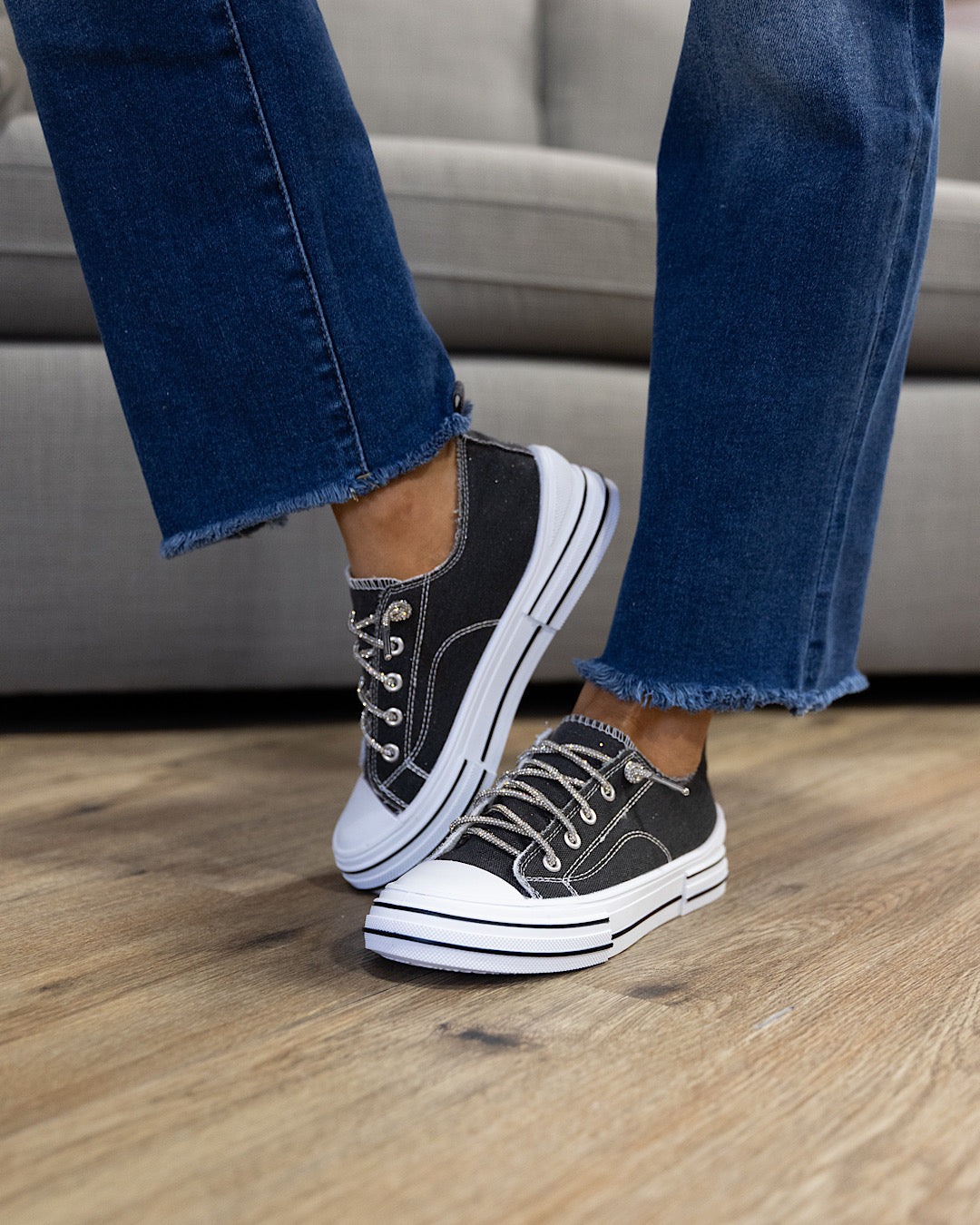 Very G Aman Sneakers - Color Options Available! Very G Black Sparkle