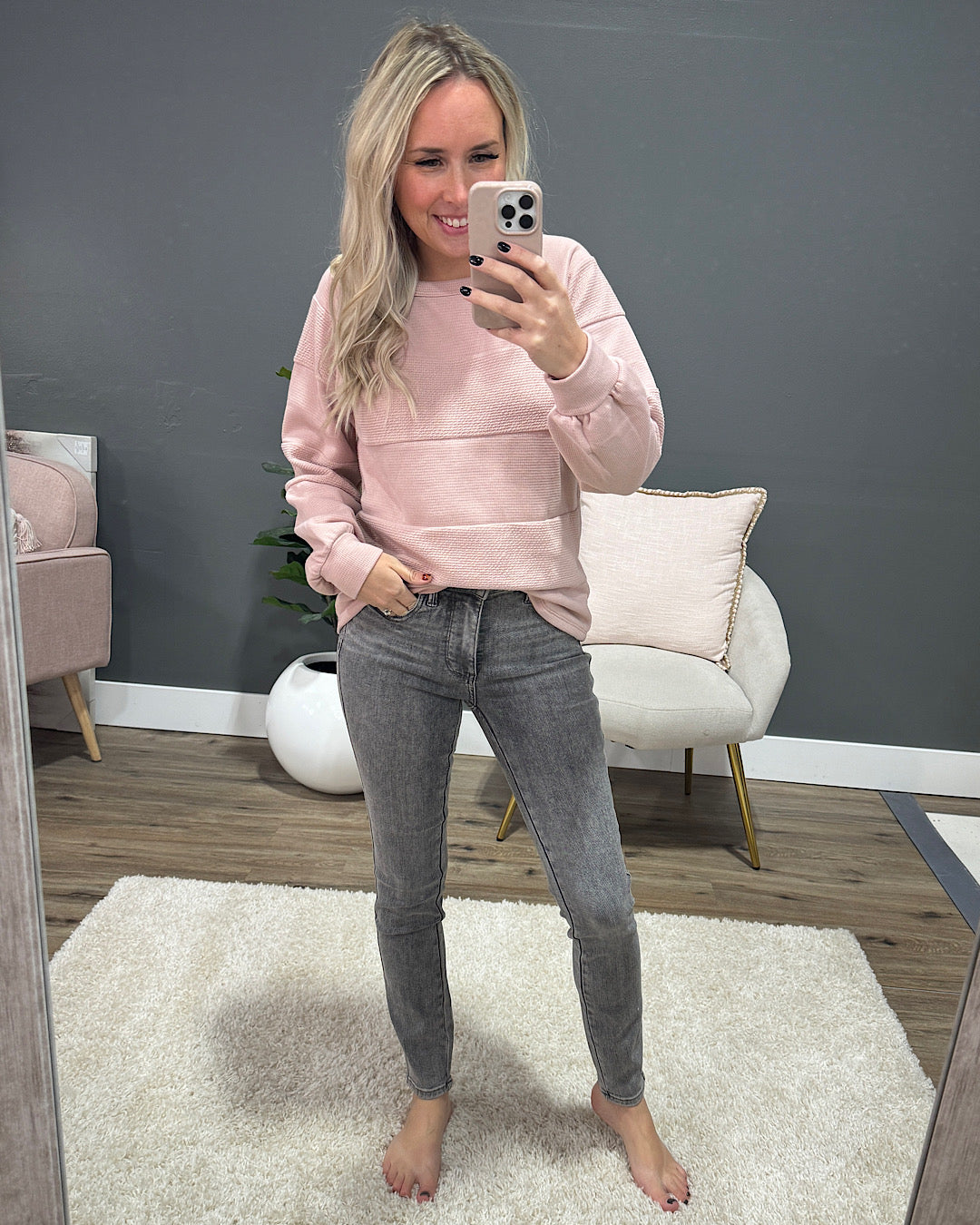 Judy Blue Hayden Gray Acid Wash Control Top Skinny Jeans FINAL SALE Judy Blue