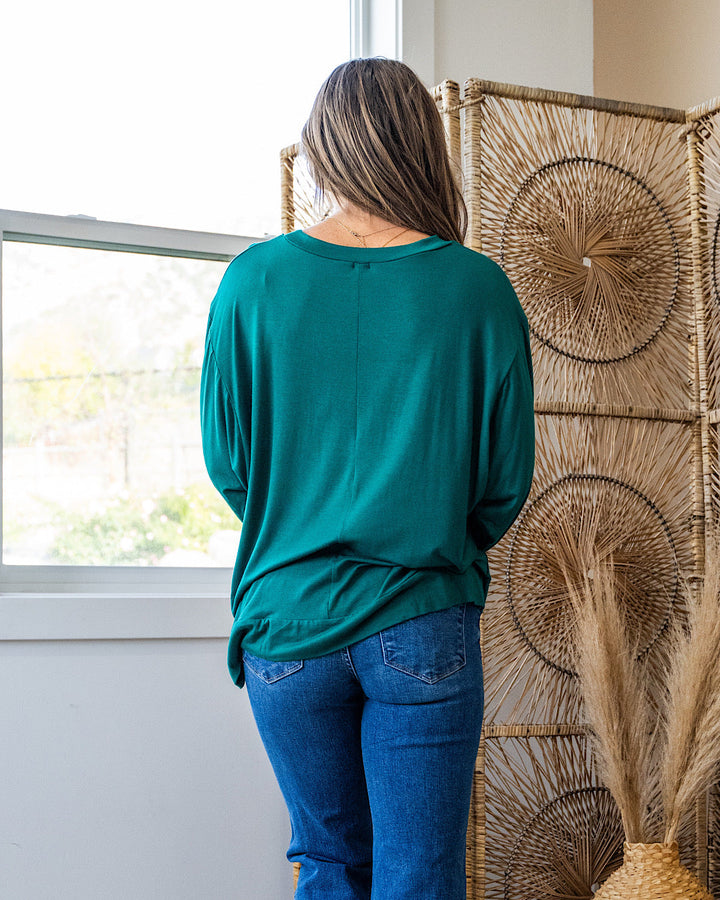 DOORBUSTER! Dolman Sleeve Top - Hunter Green Sew In Love