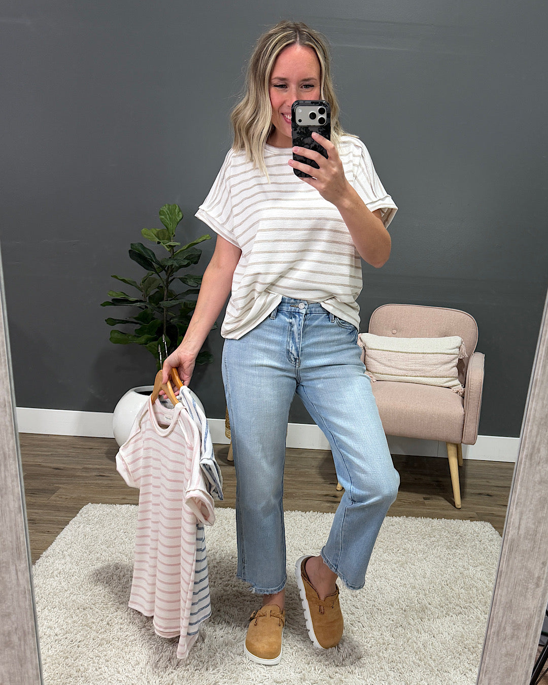 NEW! Madison Striped Top - Blue Lovely Melody