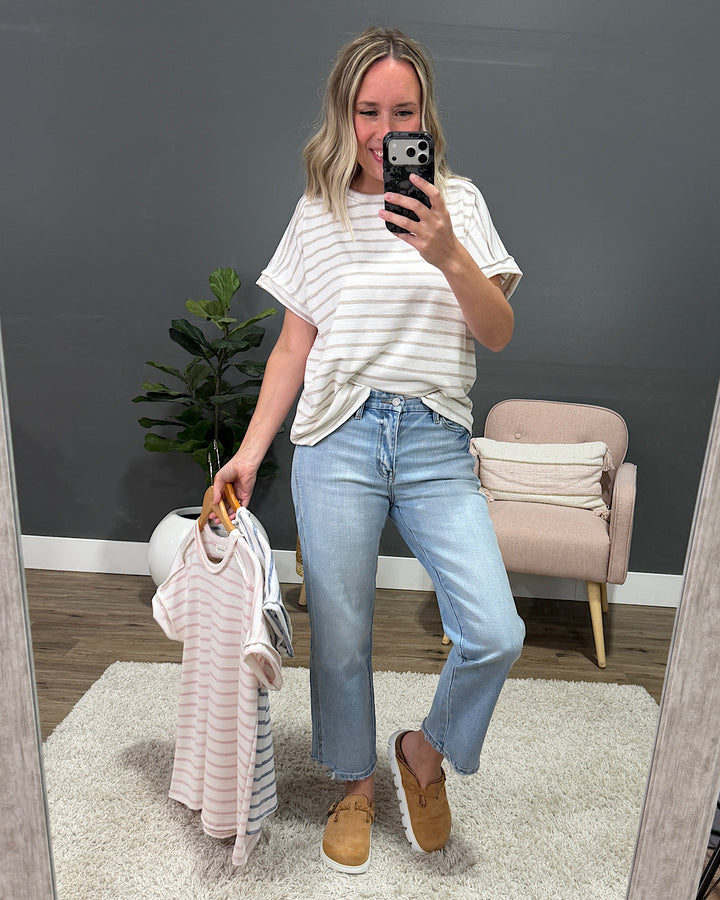 NEW! Madison Striped Top - Blue Lovely Melody