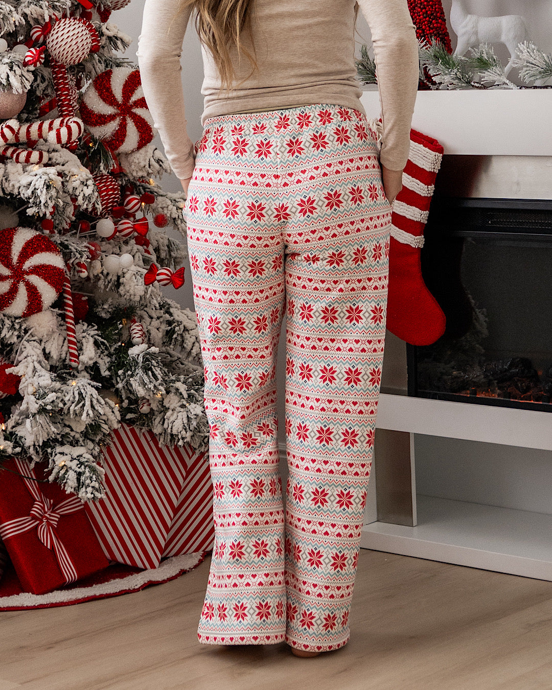 NEW! Ampersand Ave Comfort Zone Comfy Pants - Frosted Fair Isle Ampersand Ave