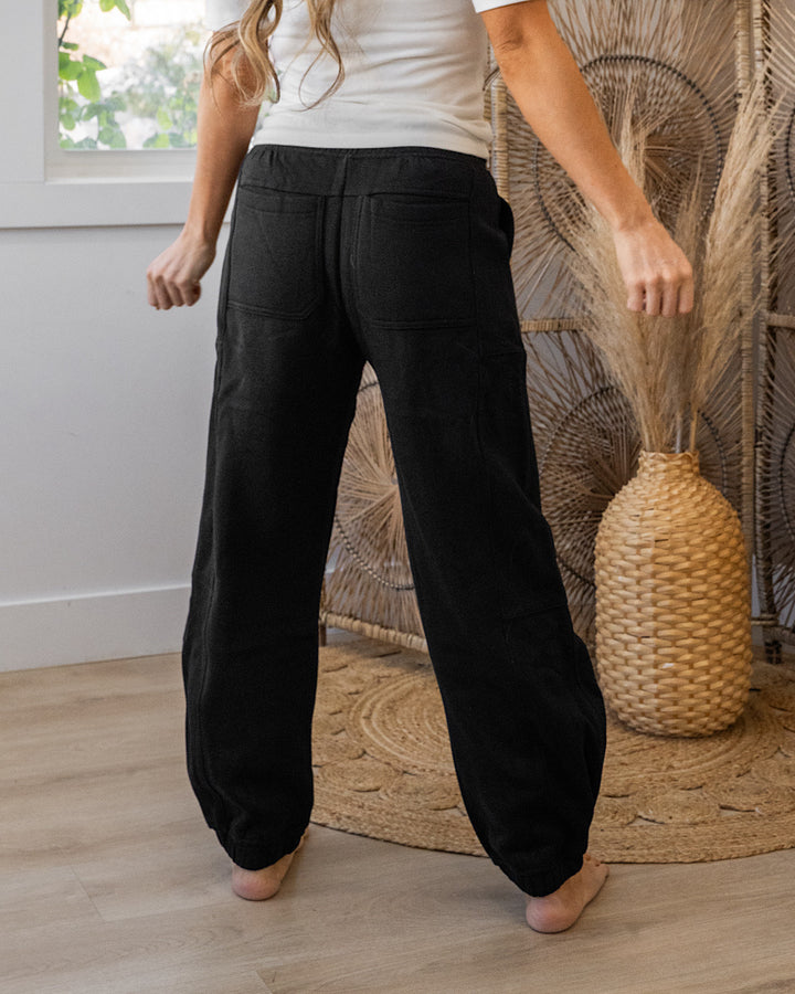 NEW! Rae Mode Fleece Cocoon Joggers - Black Rae Mode