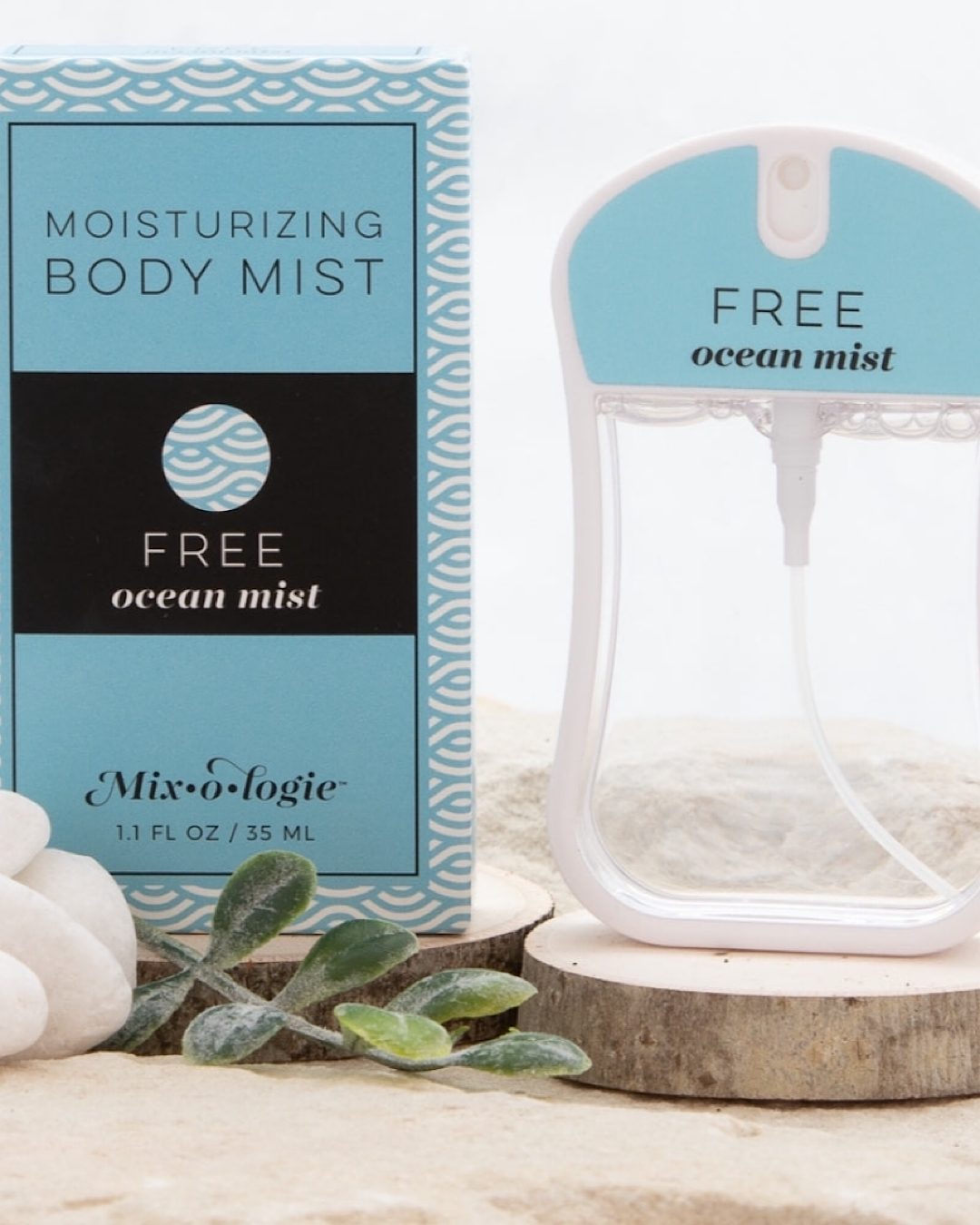 Moisturizing Body Mist Perfume - 12 Scents Mix-o-logie Free - Ocean Mist